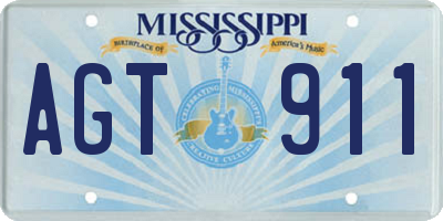 MS license plate AGT911