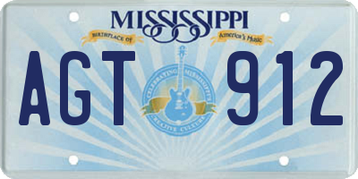 MS license plate AGT912