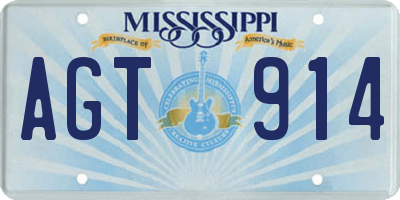 MS license plate AGT914