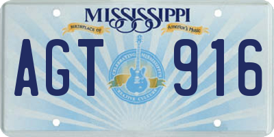 MS license plate AGT916