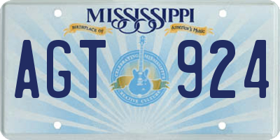 MS license plate AGT924