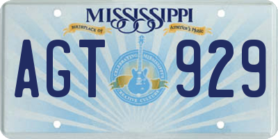 MS license plate AGT929