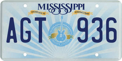 MS license plate AGT936