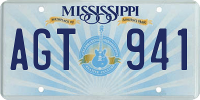 MS license plate AGT941
