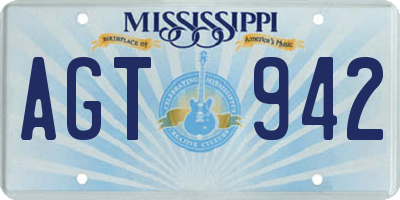 MS license plate AGT942