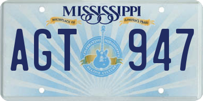 MS license plate AGT947