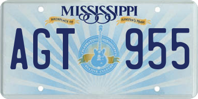 MS license plate AGT955