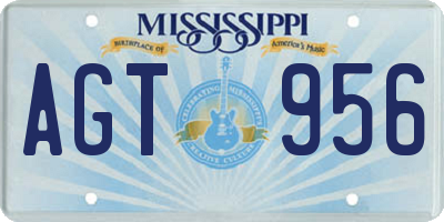 MS license plate AGT956