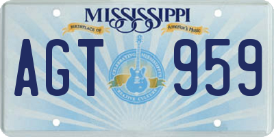 MS license plate AGT959