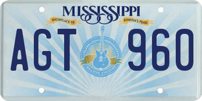 MS license plate AGT960