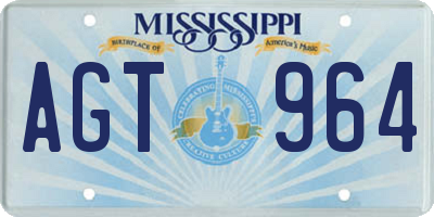 MS license plate AGT964