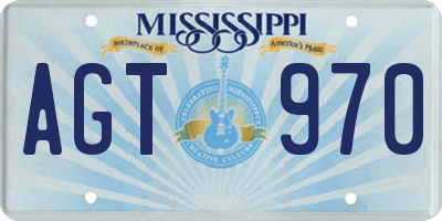 MS license plate AGT970