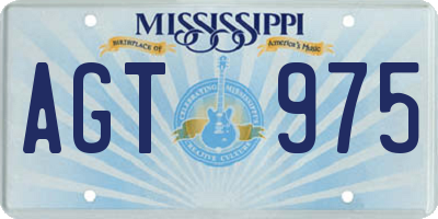 MS license plate AGT975