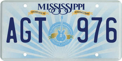 MS license plate AGT976