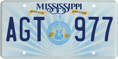 MS license plate AGT977