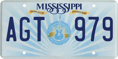 MS license plate AGT979