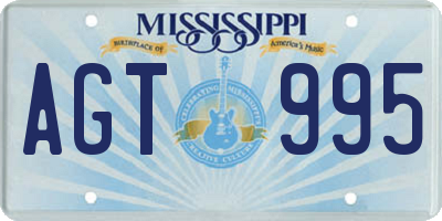 MS license plate AGT995