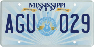 MS license plate AGU029