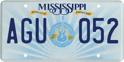 MS license plate AGU052