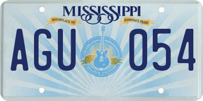 MS license plate AGU054