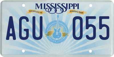 MS license plate AGU055