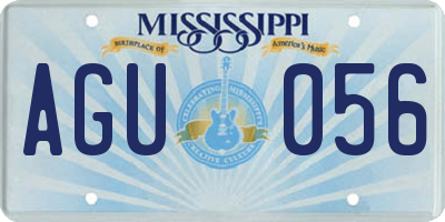MS license plate AGU056