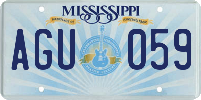 MS license plate AGU059