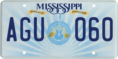 MS license plate AGU060