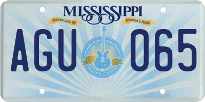 MS license plate AGU065