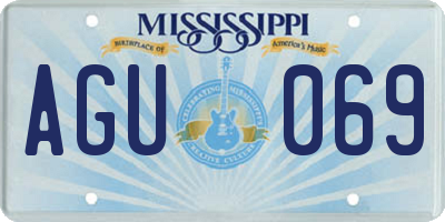 MS license plate AGU069