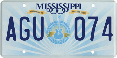 MS license plate AGU074