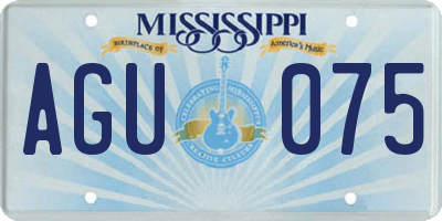 MS license plate AGU075