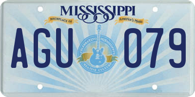 MS license plate AGU079