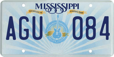 MS license plate AGU084