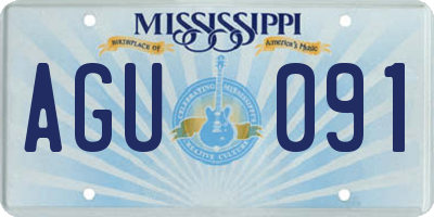MS license plate AGU091