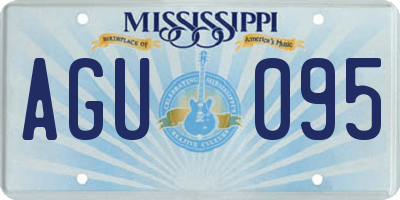 MS license plate AGU095