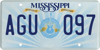 MS license plate AGU097