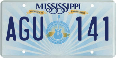MS license plate AGU141