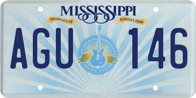 MS license plate AGU146
