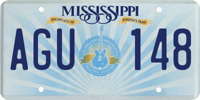 MS license plate AGU148