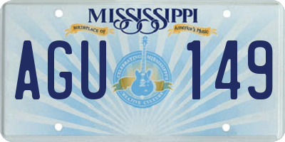 MS license plate AGU149