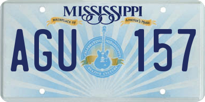 MS license plate AGU157
