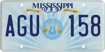MS license plate AGU158