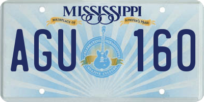 MS license plate AGU160