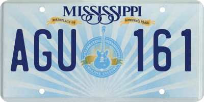 MS license plate AGU161