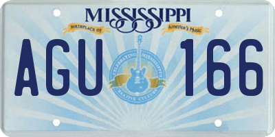MS license plate AGU166
