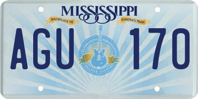 MS license plate AGU170