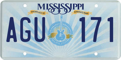 MS license plate AGU171