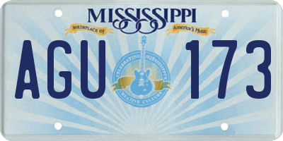 MS license plate AGU173
