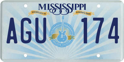 MS license plate AGU174